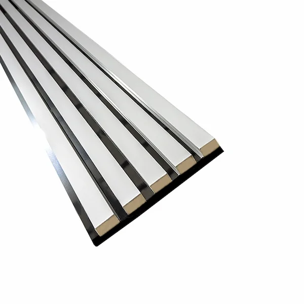 Riflaje Decorative cu Oglindă - Riflaj Decorativ Alb cu Oglindă Argintie - Design Premium