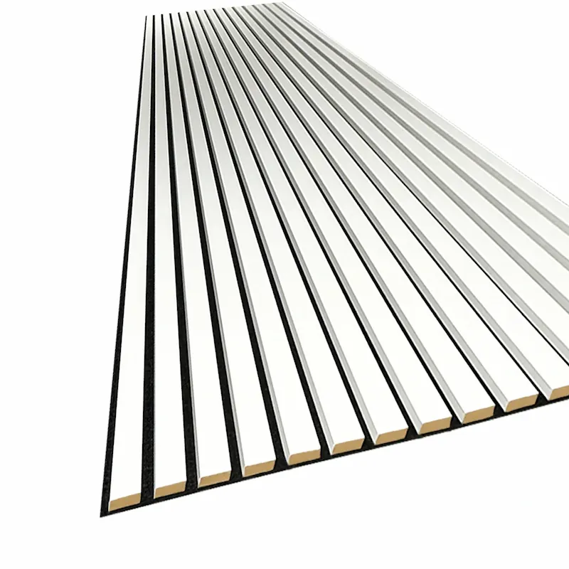 Riflaje Decorative Acustice - riflaj-premium-mdf-alb-acustic-280cm