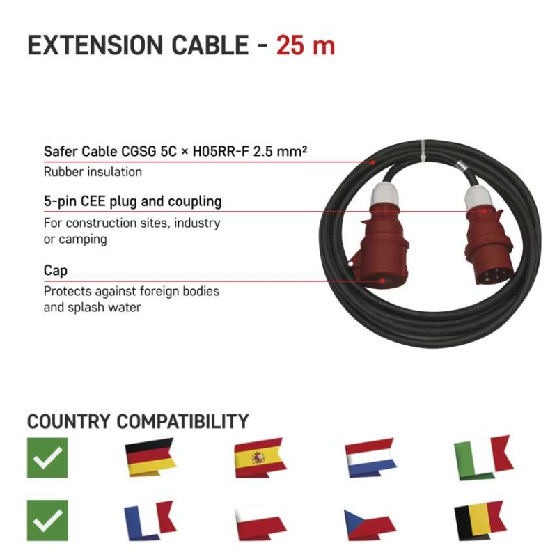 3-phase Extension Cord 5×16A 25m [3]