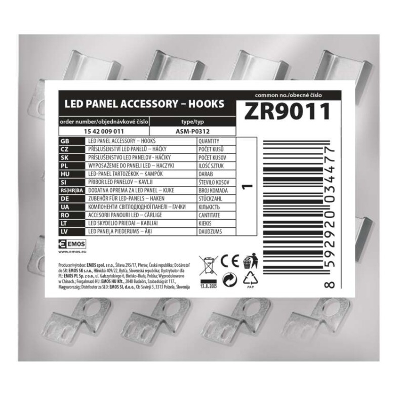 6 hooks for LED panel 120×30 cm [3]