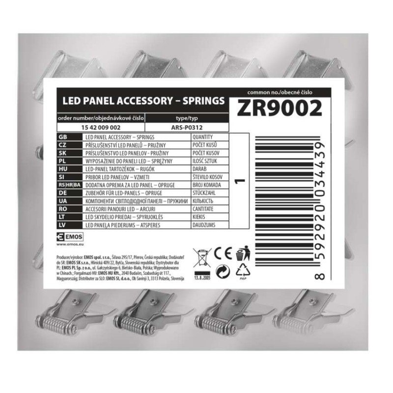 6 springs for panel 120×30 cm [2]