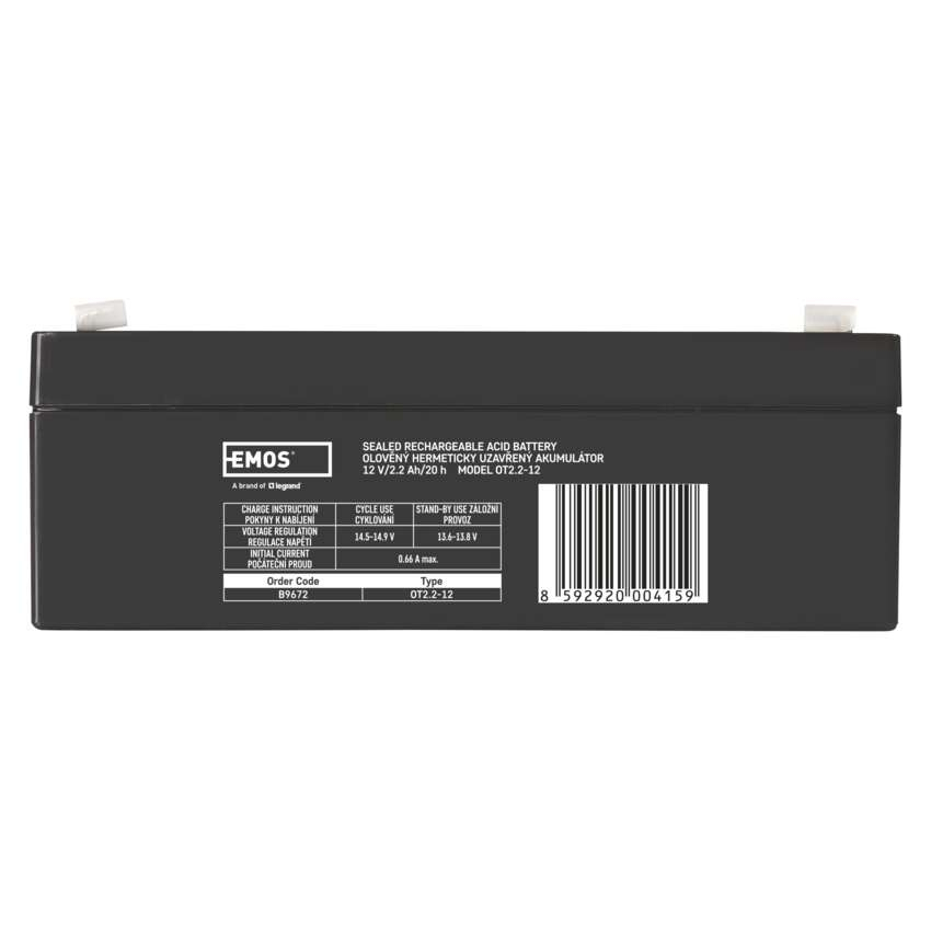 ACUMULATOR ACID SIGILAT SLA 12V 2.2AH-FASTON 4.7MM [2]