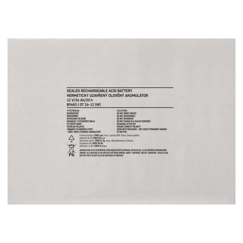 ACUMULATOR ACID SIGILAT SLA 12V 26AH L2 [6]