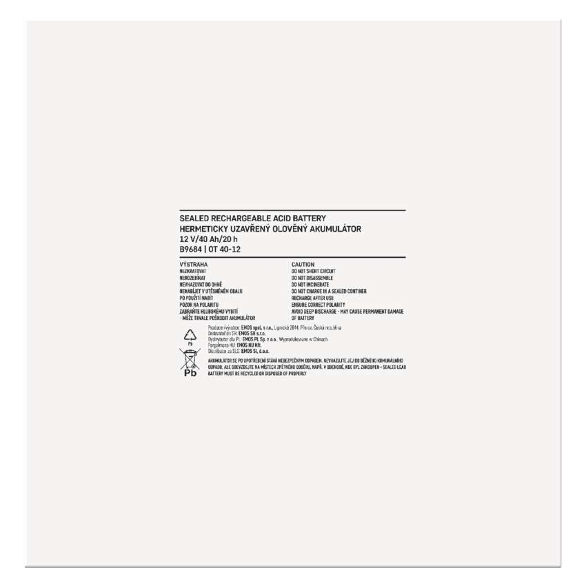 ACUMULATOR ACID SIGILAT SLA 12V 40AH CU BORNE M6 [8]
