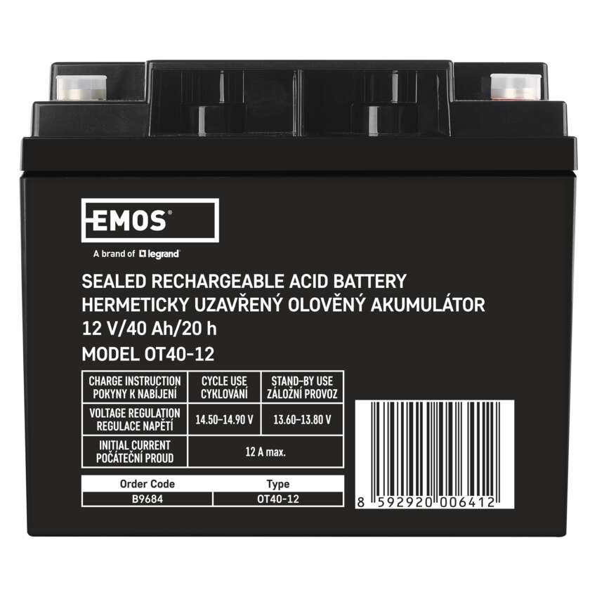 ACUMULATOR ACID SIGILAT SLA 12V 40AH CU BORNE M6 [2]