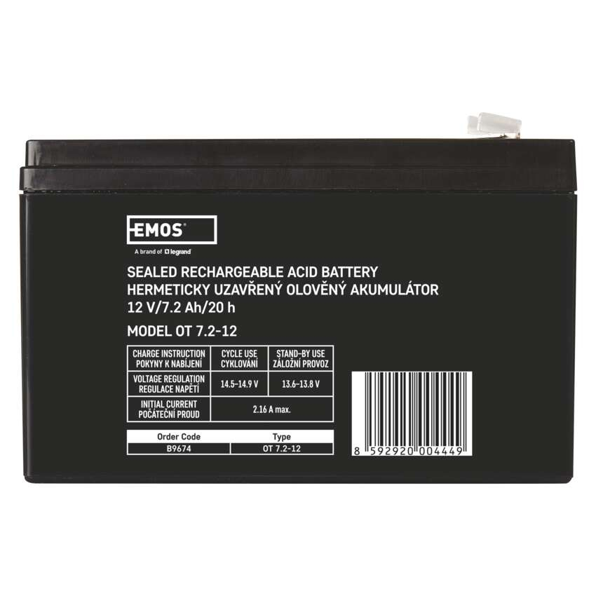 ACUMULATOR ACID SIGILAT SLA 12V 7.2AH-FASTON 6.3MM [2]