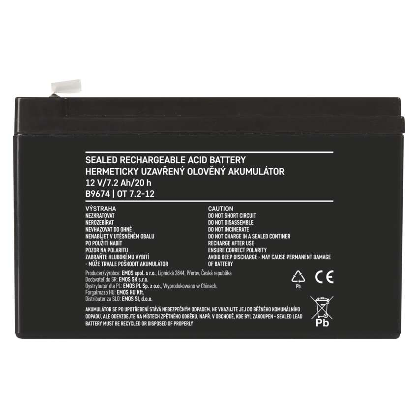 ACUMULATOR ACID SIGILAT SLA 12V 7.2AH-FASTON 6.3MM [7]