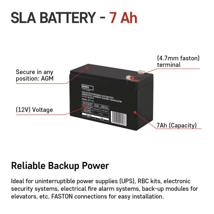 ACUMULATOR ACID SIGILAT SLA 12V 7AH [3]