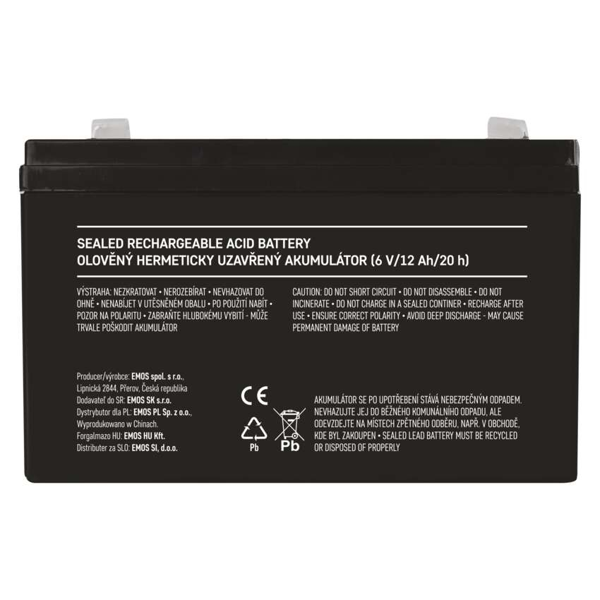 ACUMULATOR ACID SIGILAT SLA 6V 12AH-FASTON 4.7MM [5]