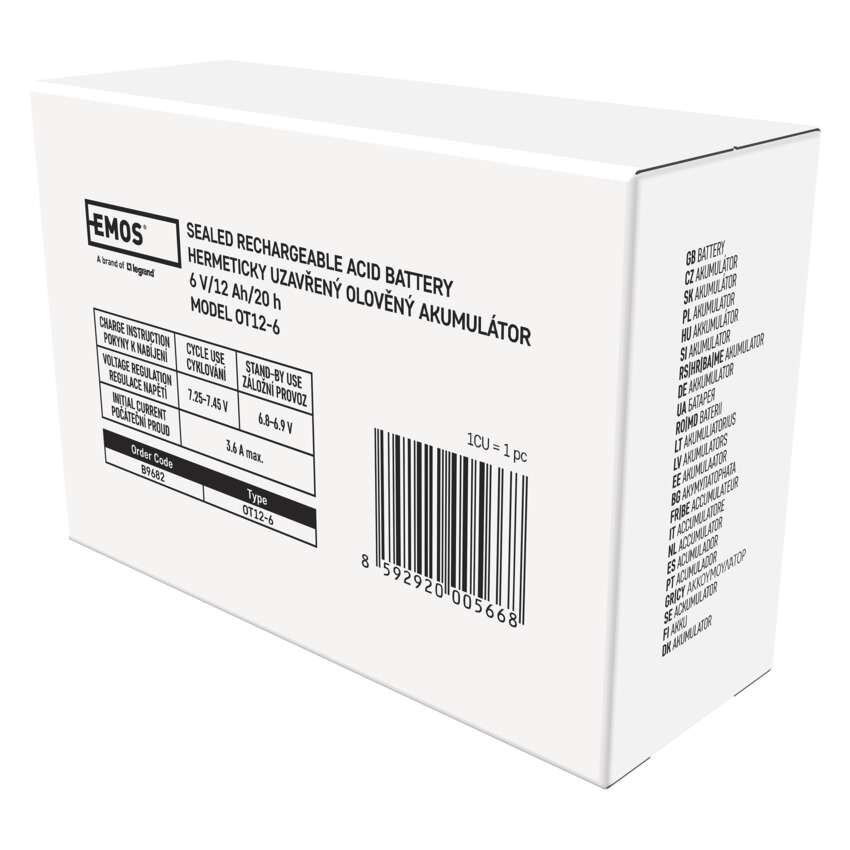 ACUMULATOR ACID SIGILAT SLA 6V 12AH-FASTON 4.7MM [8]