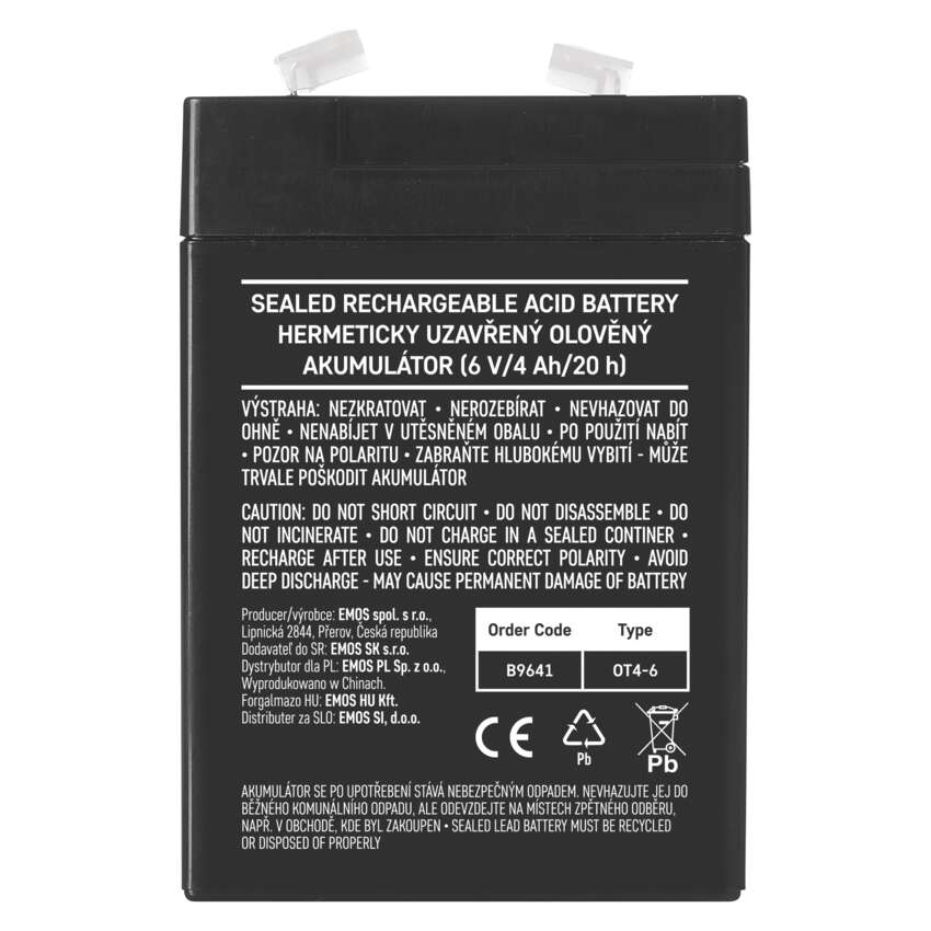 ACUMULATOR ACID SIGILAT SLA 6V 4AH PENTRU LANTERNE SI ALTE ECHIPAMENTE [4]