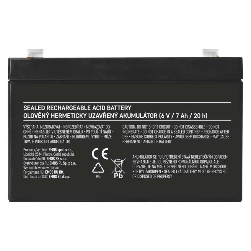 ACUMULATOR ACID SIGILAT SLA 6V 7AH-FASTON 4.7MM [5]