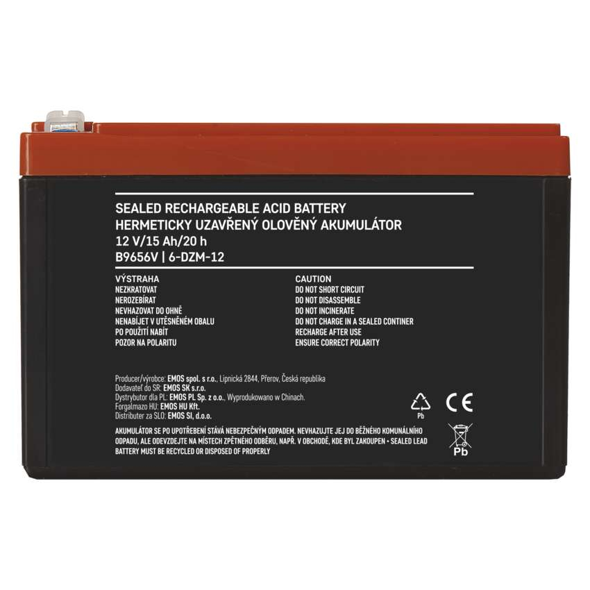 ACUMULATOR SLA DE TRACTIUNE 12V 15AH-FASTON 6.3MM [10]