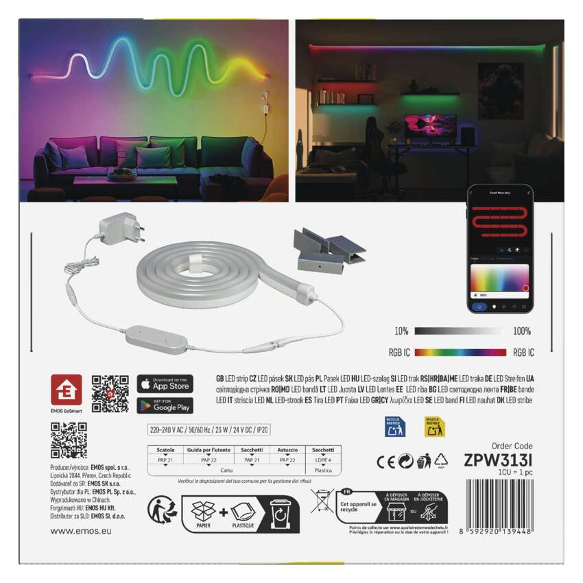 BANDA LED FLEXIBILA GOSMART NEON, 3 M, RGBIC, DIMABILA, WI-FI [11]