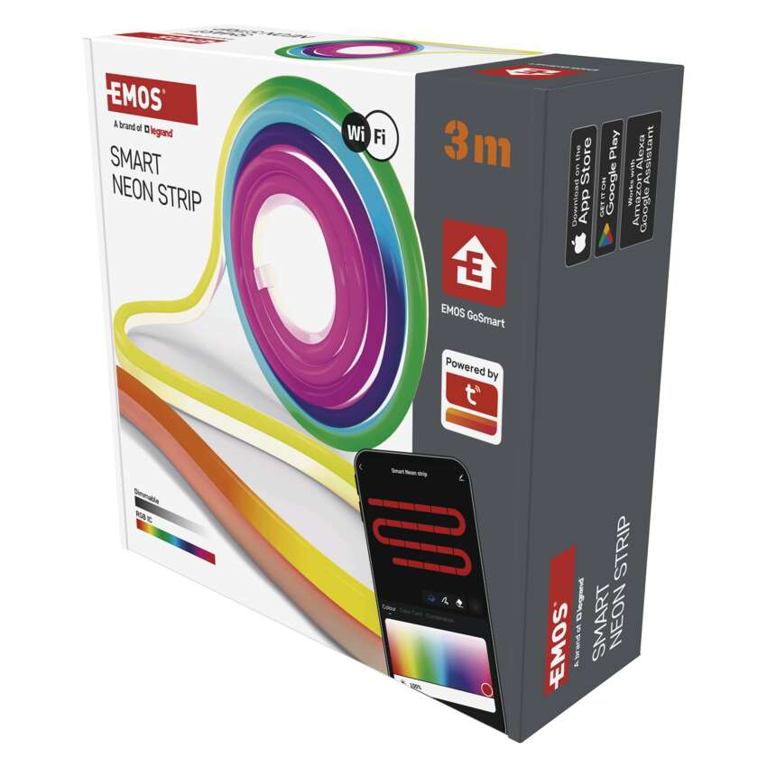 BANDA LED FLEXIBILA GOSMART NEON, 3 M, RGBIC, DIMABILA, WI-FI [12]