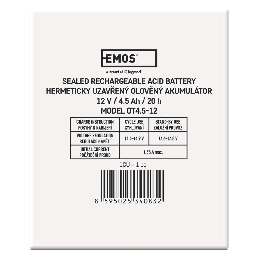 BATERIE REINCARCABILA SLA 12V 4.5AH CU TERMINAL FASTON 4.7MM [8]