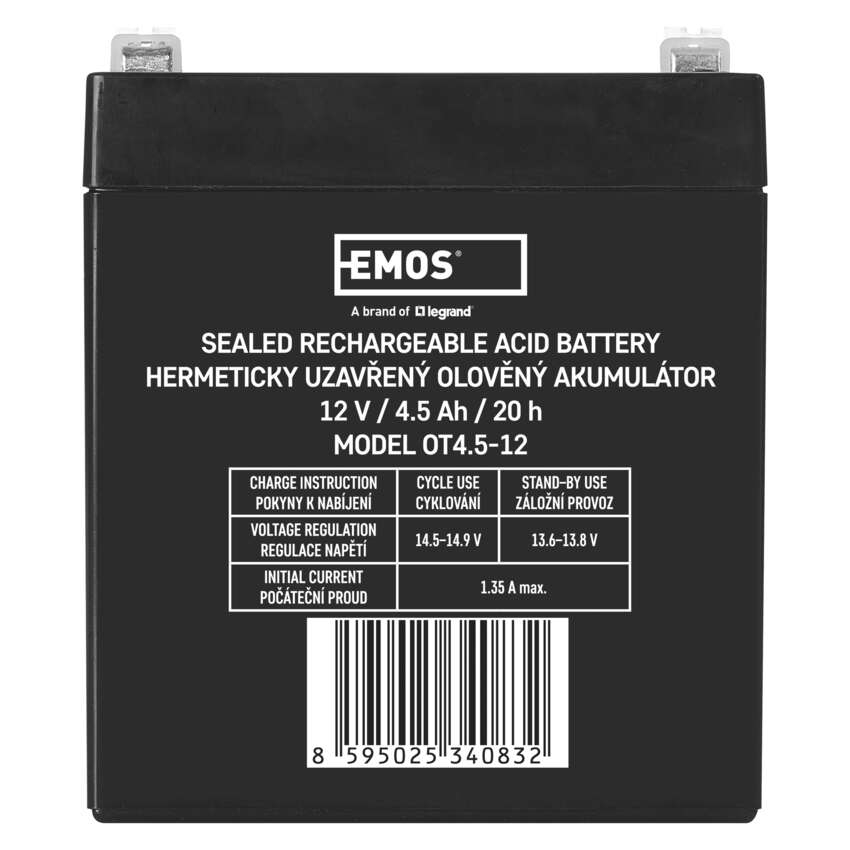 BATERIE REINCARCABILA SLA 12V 4.5AH CU TERMINAL FASTON 4.7MM [2]