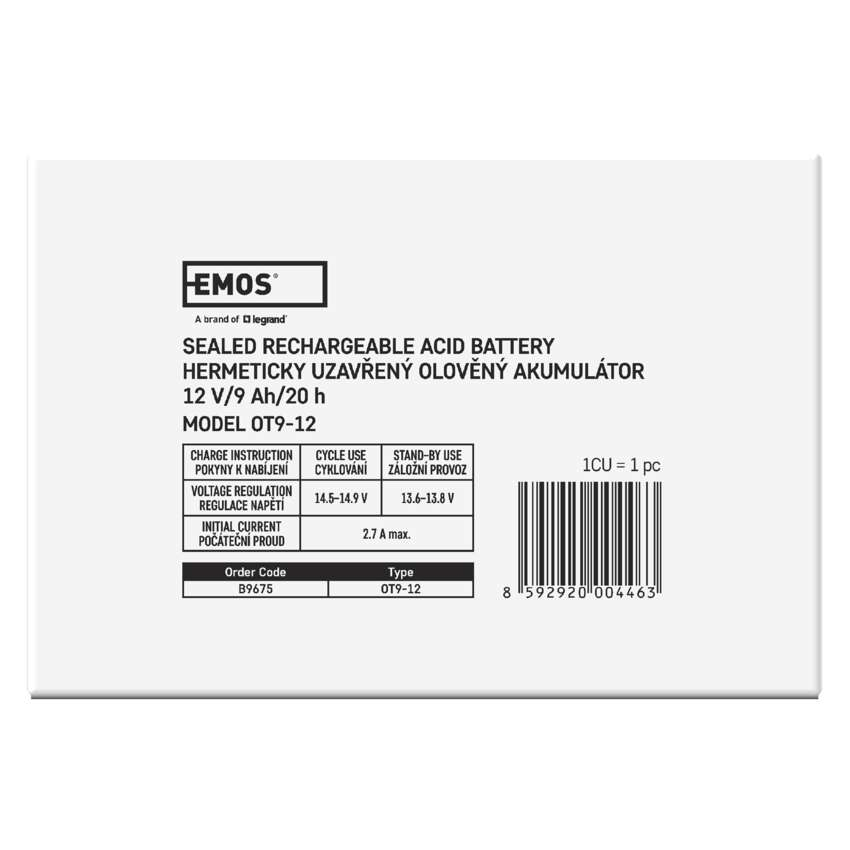 BATERIE REINCARCABILA SLA 12V 9AH-FASTON 6.3MM [8]