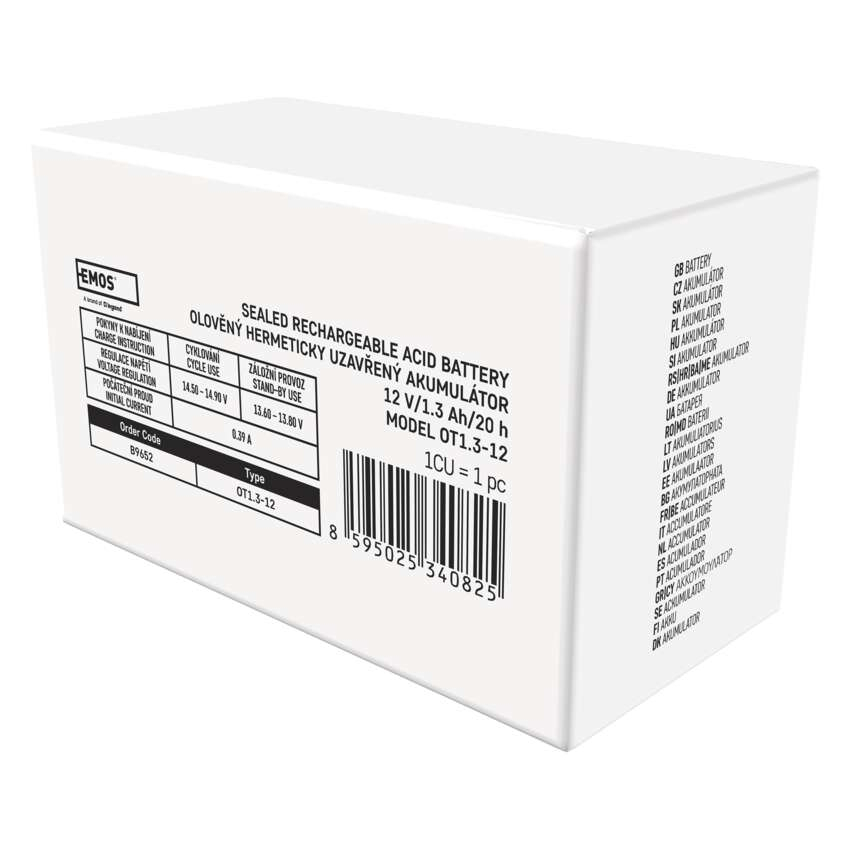 BATERIE SLA 12V 1.3AH-FASTON 4.7MM [10]