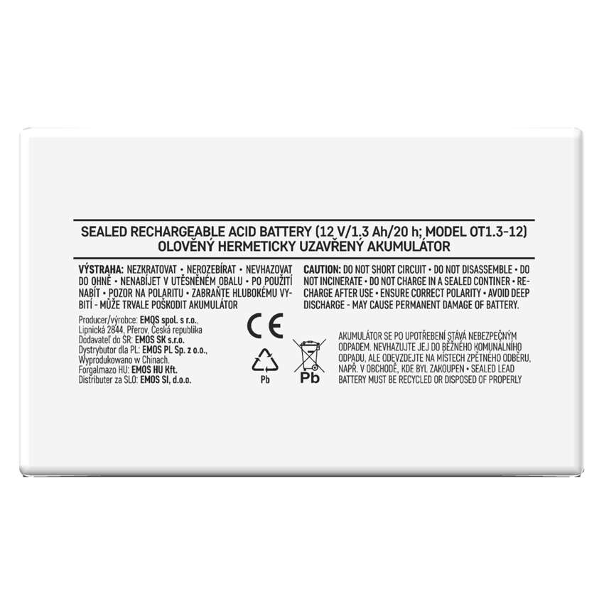 BATERIE SLA 12V 1.3AH-FASTON 4.7MM [9]