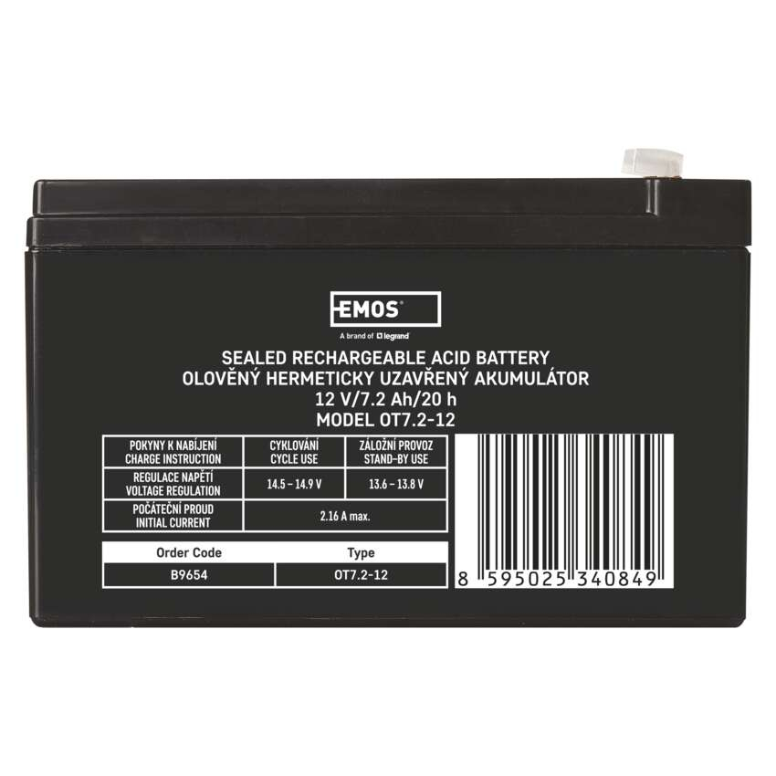 BATERIE SLA 12V 7.2Ah-FASTON 4.7MM [2]