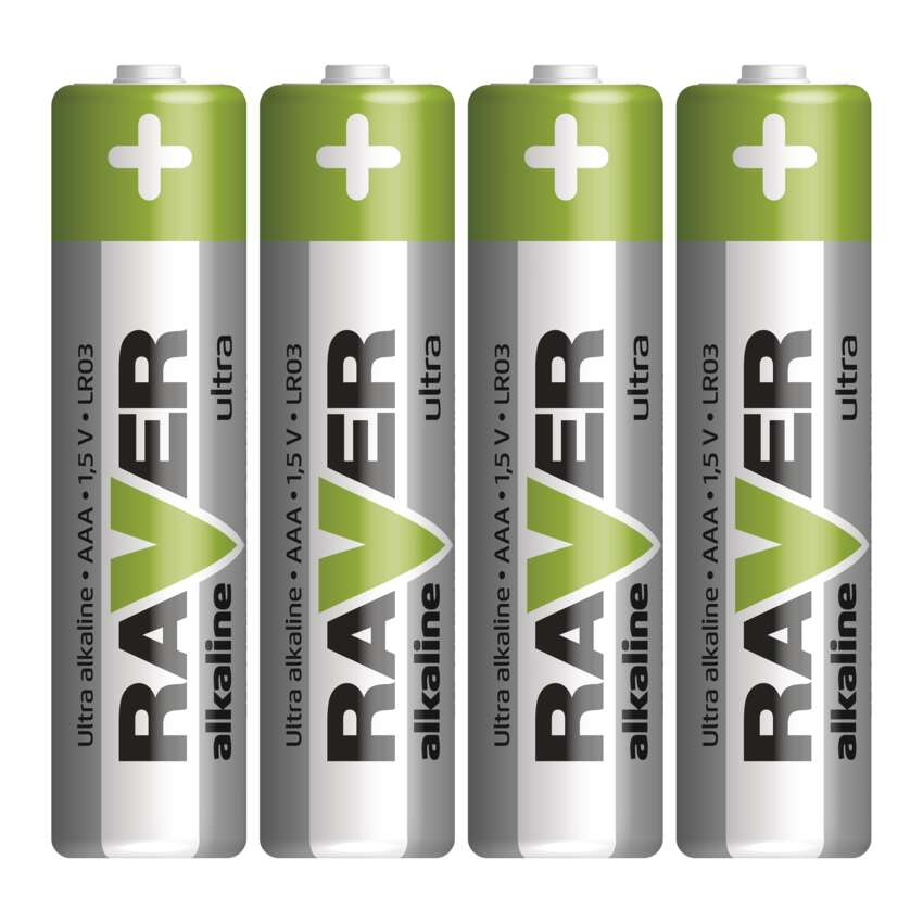 BATERII RAVER ALKALINE LR03(AAA)-SET 4 BUC BLISTER [2]