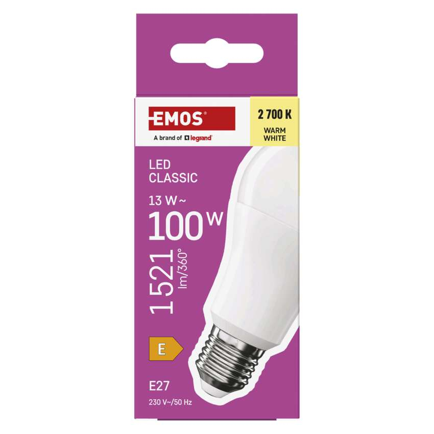 BEC LED CLASIC A60, E 27, 13 W, 1521 LM, LUMINA CALDA [6]