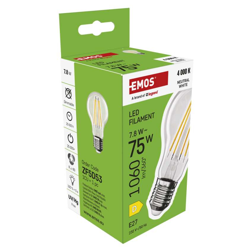 BEC LED FILAMENT A60, E 27, 7.8 W, 1060 LM, LUMINA NEUTRA [8]