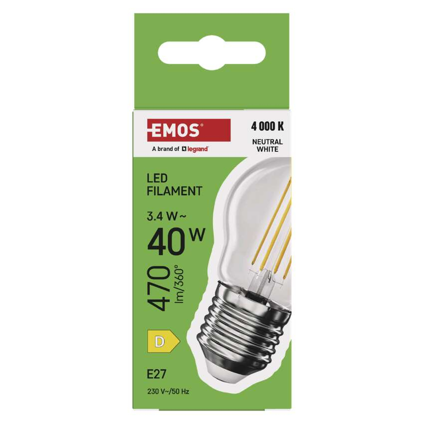 BEC LED FILAMENT MINI GLOBE, E 27, 3.4 W, 470 LM, LUMINA NEUTRA [6]