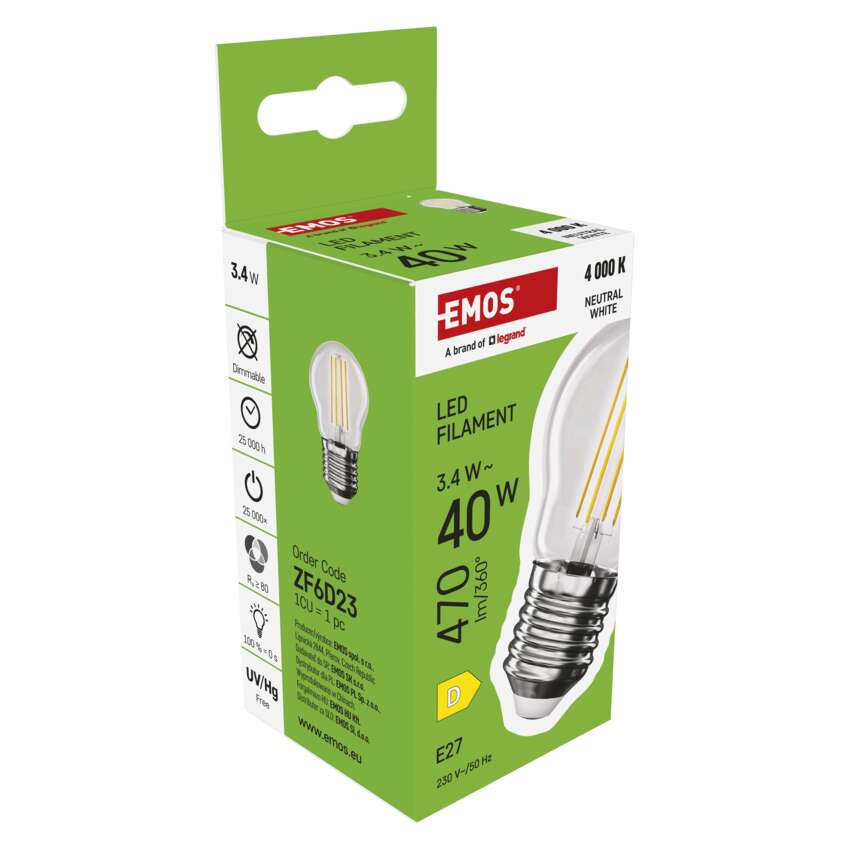 BEC LED FILAMENT MINI GLOBE, E 27, 3.4 W, 470 LM, LUMINA NEUTRA [8]