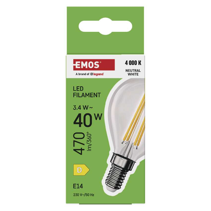 BEC LED FILAMENT MINI GLOBE, E14, 3.4 W, 470 LM, LUMINA NEUTRA [6]