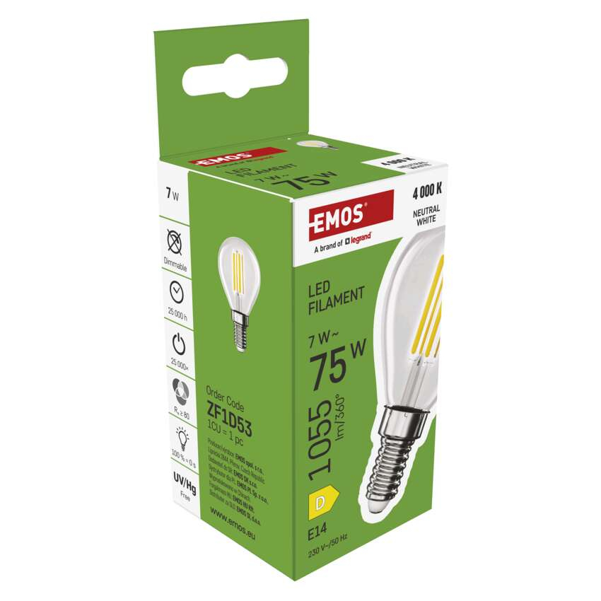 BEC LED FILAMENT MINI GLOBE, E14, 7W, 1055 LM, LUMINA NEUTRA [8]