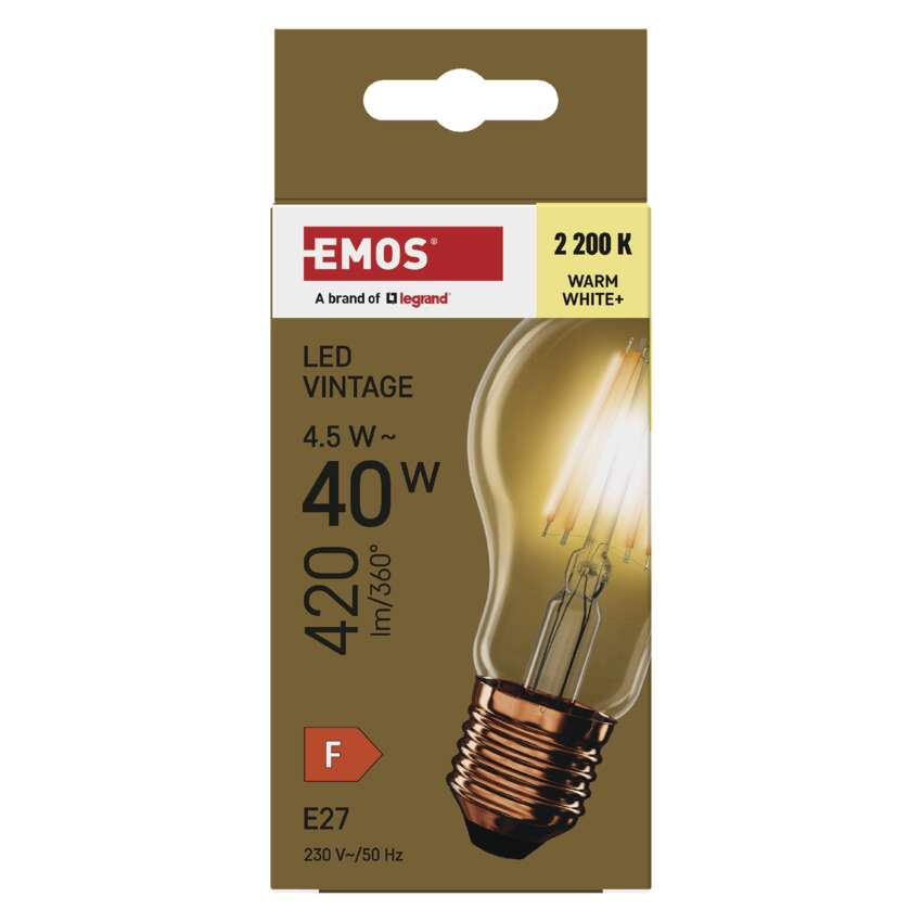 BEC LED VINTAGE A60 E 27, 4.5 W, 420 LM, 2200 LM [9]