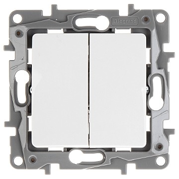 BUTON DUBLU CU REVENIRE ALB NILOE [1]