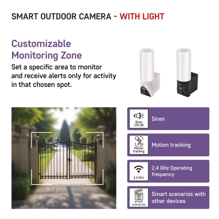 CAMERA SUPRAVEGHERE EXTERIOR GOSMART IP-310 TORCH, ROTATIVA, CU LUMINA, WI-FI [4]
