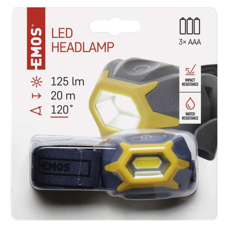 COB LED Headlamp 3× AAA, 125 lm, 20 m [2]