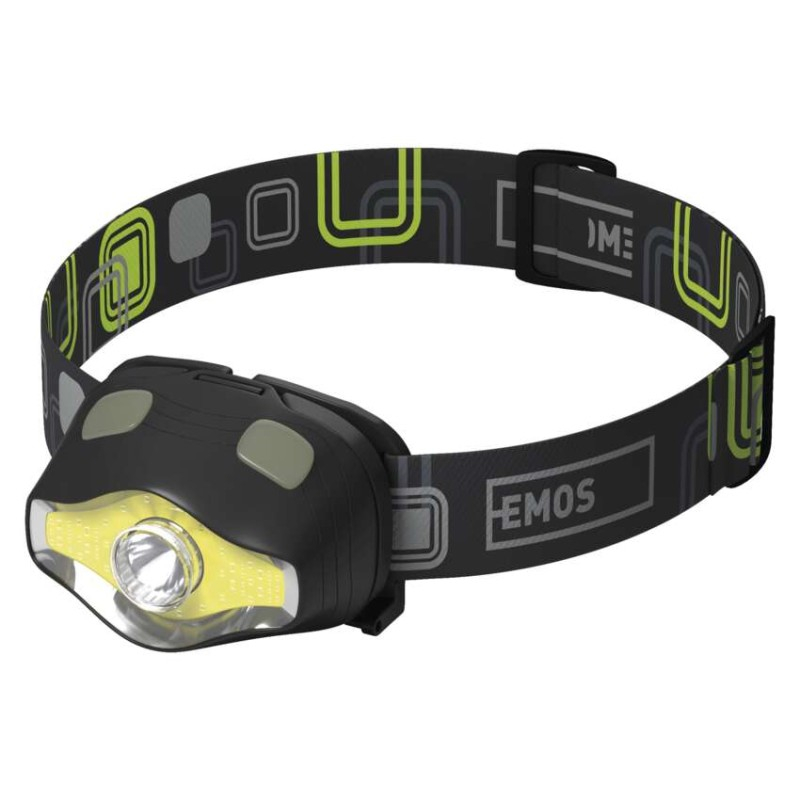 COB LED + LED Headlamp, 220 lm, 100 m, 3× AAA [1]