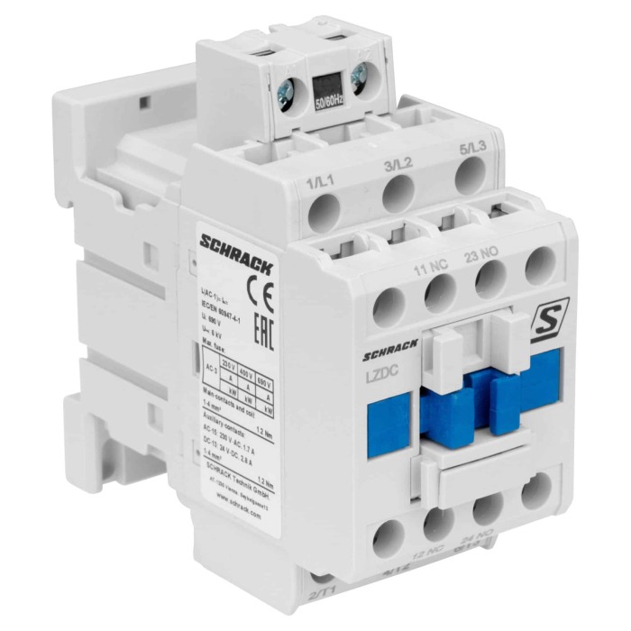 CONTACTOR 3-poli, CUBICO Classic, 5,5kW, 12A,1NO+1NC, 230VAC [1]
