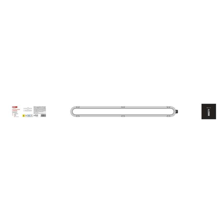 CORP DE ILUMINAT LED ETANS EMOS MISTY, 24-38W, 3300-5600 LM, 4000-6500K, IP66, IK08, CU KIT DE EMERGENTA 3h, 1220 mm [6]