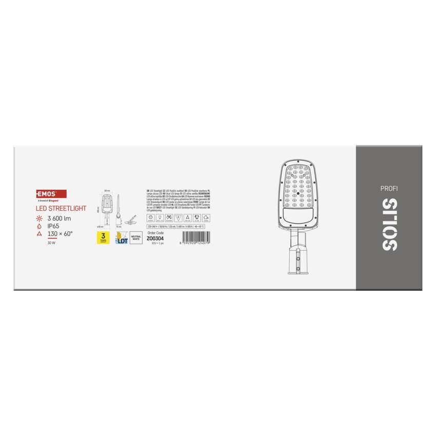 CORP ILUMINAT STRADAL LED SOLIS 30W 3600LM 4000K [13]