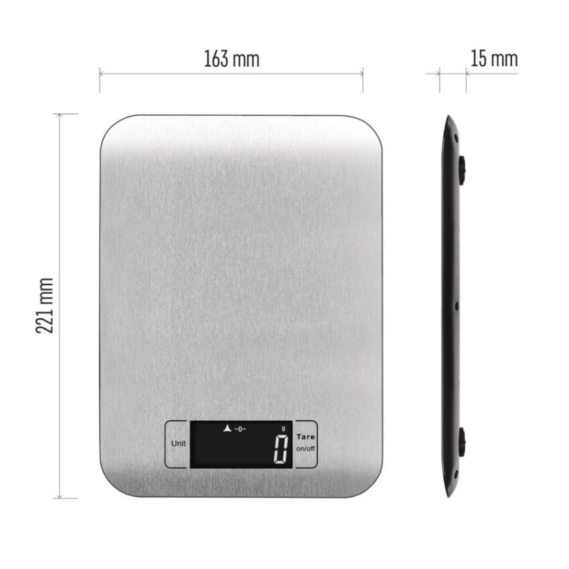 Digital kitchen scale EV012, silver [2]