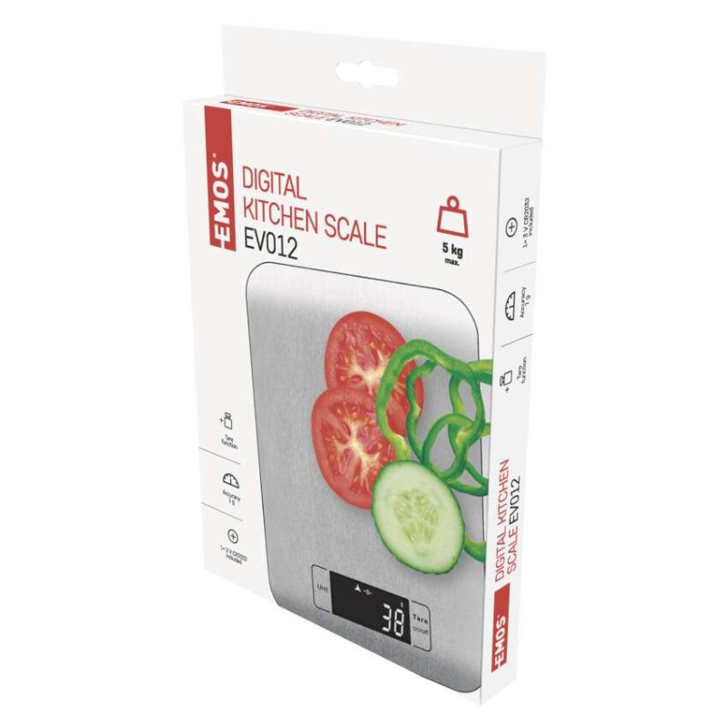 Digital kitchen scale EV012, silver [3]