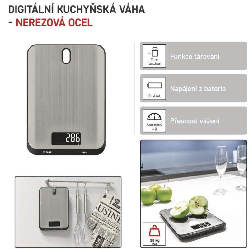 Digital Kitchen Scale EV026, silver [2]