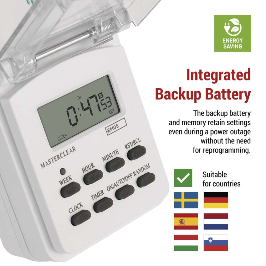 PRIZA CU TEMPORIZATOR DIGITAL EXTERIOR, IP44 [6]