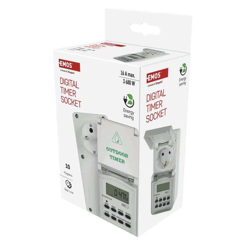 PRIZA CU TEMPORIZATOR DIGITAL EXTERIOR, IP44 [4]