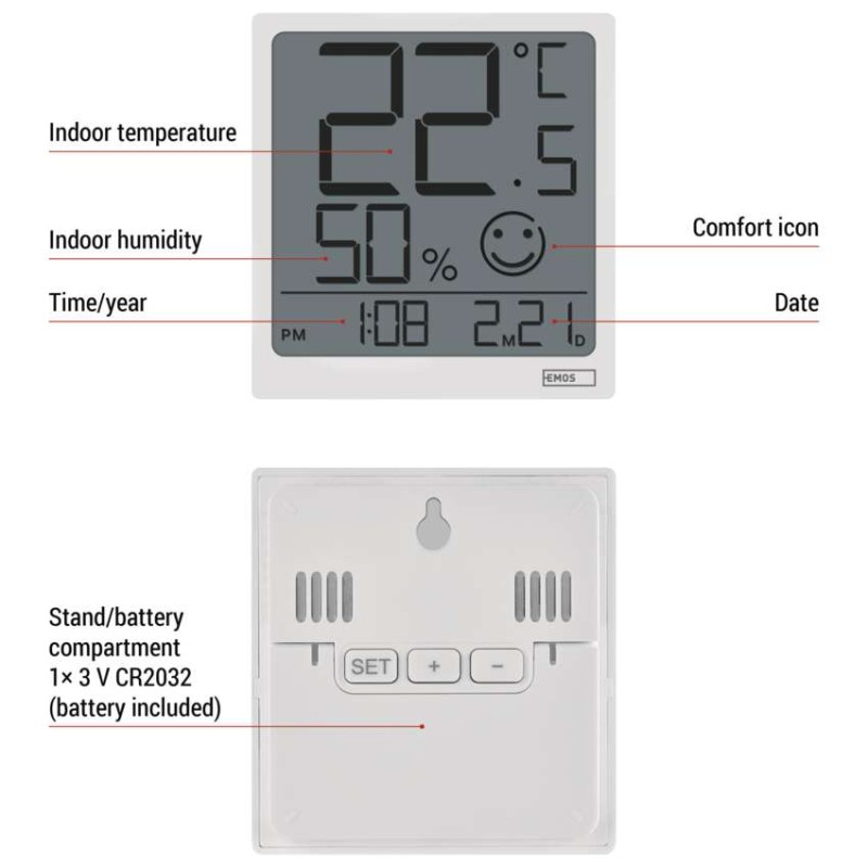 Digital Thermometer with hygrometer EMOS E0522 [3]
