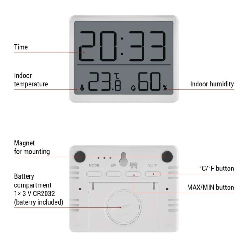 Digital Thermometer with hygrometer EMOS E6210 [2]