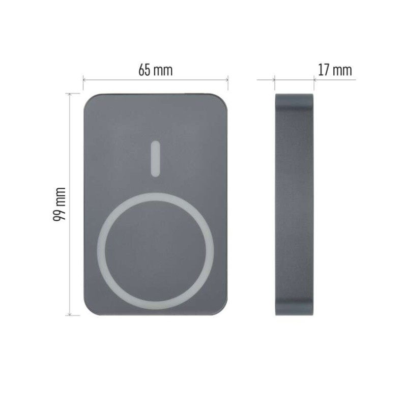 EMOS Portable Power bank WI 1046, 10 000 mAh, 20 W+Wireless, grey [3]