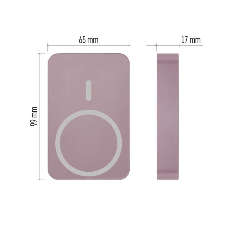 EMOS Portable Power bank WI 1046, 10 000 mAh, 20 W+Wireless, salmon [3]