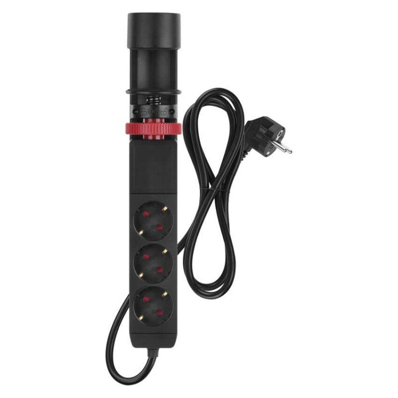 Extension cable 1.5 m/3 sockets/switch/desk mount/USB/black/PVC/1.5 mm2 [2]